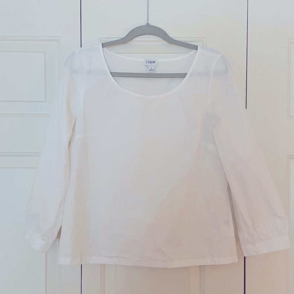 Cotton poplin peasant top